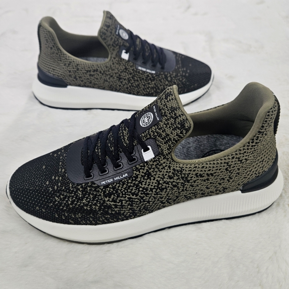 Peter Millar Hyperlight Apollo Green Black Sneakers Shoes Women's Size 8.5